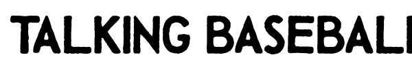 Talking Baseball font preview